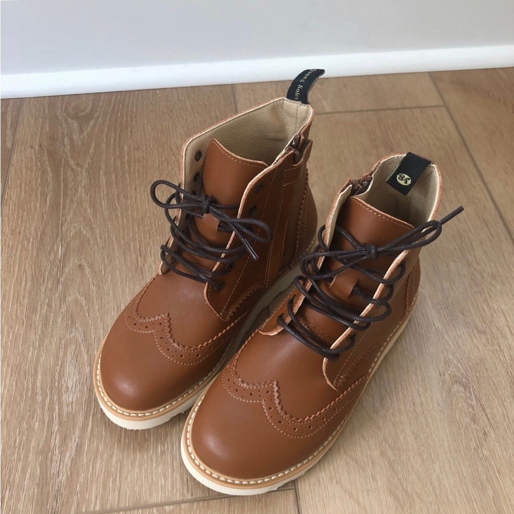Kids Classic Lace-Up Boots by Young Soles